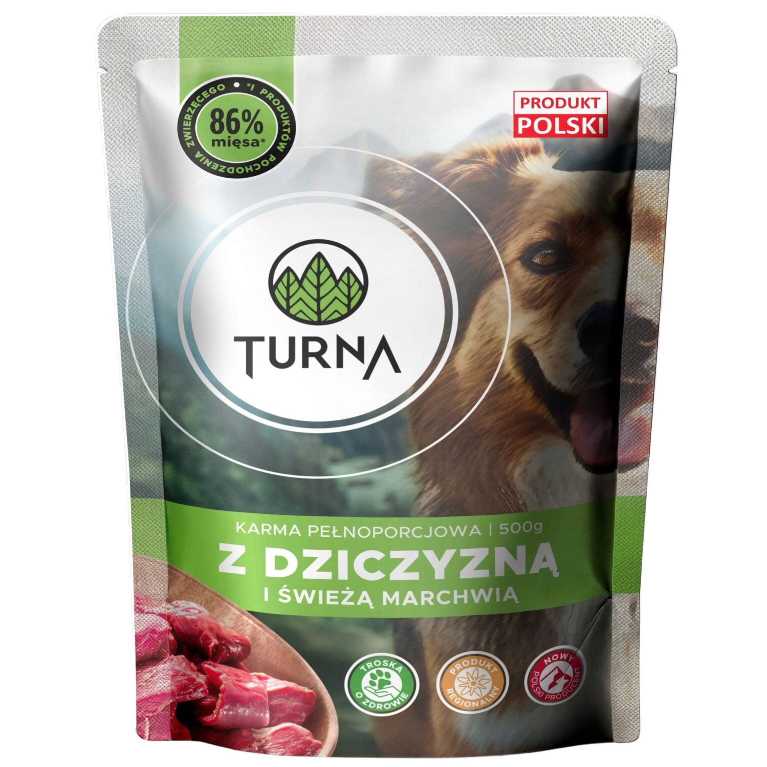 Turna - mokra karma dla psa - Z dziczyzną i marchewką 500 g