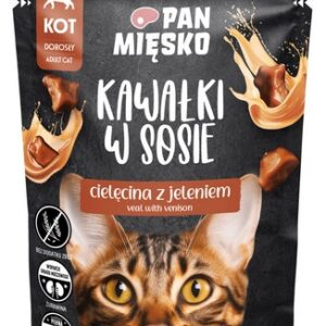 PAN MIĘSKO – KAWAŁKI W SOSIE – CIELĘCINA Z JELENIEM 85 g
